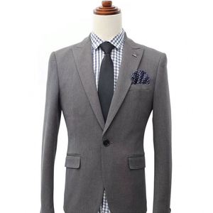 Nuevo Traje de Hombre de Dos Piezas, Extra Delgado, Corte Entallado, con un Botón y Solapa en Pico - Product Image 3