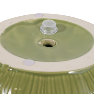 Vasi in ceramica testurizzata per piante da interno ed esterno, set di due fioriere decorative verdi - Product Image 6