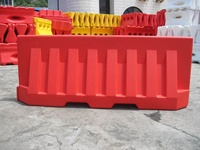 Barrière de sécurité routière remplie d'eau en plastique PE pour le contrôle des foules routières
