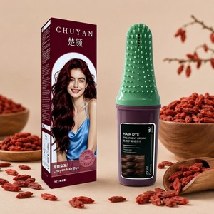 Tinte para el Cabello en Crema Borgoña 200ml en Botella con Peine, Venta Caliente 2025, Etiqueta Privada OEM, Nutritivo a Base de Plantas - Product Image 1