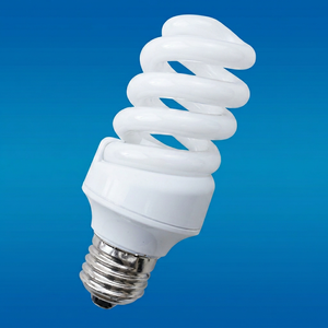 หลอดประหยัดพลังงาน CFL แบบเกลียวเต็ม E27 2700K แสงสีขาวนวล 8000 ชั่วโมง 80lm/W CRI 80 AC 220V ฐานพลาสติก - Product Image 1