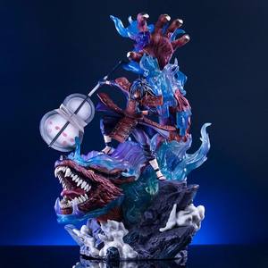 NARUTOES Grande Figura 40cm Enorme Susanoo Uchiha Madara Estatueta Com Luz Anime Desktop Ornamentos Decoração