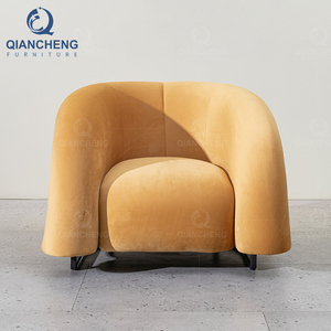 Poltrona Singola in Velluto di Lusso Moderna e Popolare, Sedia d'Accento in Tessuto Colorato per Arredamento Casa, Soggiorno, Hotel, Lobby, Salone - Product Image 2
