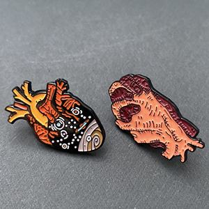 Muestra libre <span class=keywords><strong>de</strong></span> Metal, corazón negro órgano Placa <span class=keywords><strong>de</strong></span> diseño barato broches y alfileres <span class=keywords><strong>de</strong></span> - Product Image 5