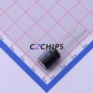 EEUTP1E221ตัวเก็บประจุอลูมิเนียมอิเล็กโทรไลติกผ่านรู D10xL12.5mm 220uF 20% 25V 580mA-100kHz - Product Image 2