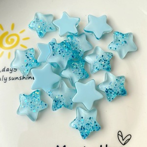 100 unids/bolsa púrpura rosa azul amarillo brillo estrella de cinco puntas dijes de resina para Slime funda móvil llavero DIY decoración artesanal - Product Image 6