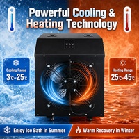 Refroidisseur d'eau pour bain de glace 1HP avec filtre, télécommande WiFi intelligente et pompe pour la thérapie de récupération par immersion froide