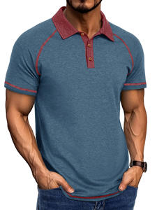 Chemise à manches courtes pour homme, style européen et américain, col chemise, polyester, lavable en machine, commerce extérieur pour homme, printemps 2025 - Product Image 5