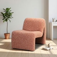 Fauteuil individuel moderne sans accoudoirs, petit canapé décontracté pour chambre, salon, bureau et maison