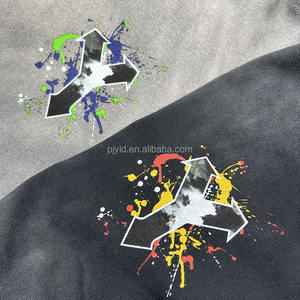 男性用無地スウェットスーツパーカー & パンツセットカスタムパターンスプレーカリウムデジタルプリントパーカースーツ - Product Image 3