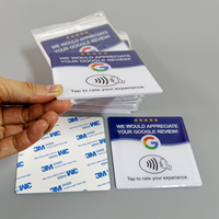 Carte NFC PVC époxy NFC213 avec puce, sans contact, personnalisable, pour avis Google, avec support de présentation pour petites entreprises
