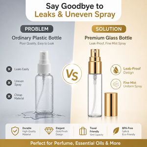 Vente en gros <span class=keywords><strong>de</strong></span> flacons <span class=keywords><strong>de</strong></span> <span class=keywords><strong>parfum</strong></span> en verre <span class=keywords><strong>de</strong></span> 10 ml, 13/410, vaporisateur fin doré, pompe anti-fuite, flacon <span class=keywords><strong>vide</strong></span> rechargeable pour huile essentielle - Product Image 5