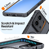 Coque de protection antichoc de luxe avec support rotatif à 360° et aimant pour Redmi 15C 14C, compatible avec les séries Redmi Note 14 15 et iPhone