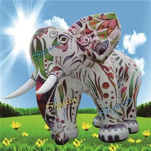 Boneka Gajah Raksasa Yang Bisa Ditiup, Boneka Model Digital Printing Luar Ruangan, Boneka Gajah Raksasa