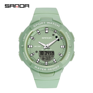 SANDA 6005 Luxury <b>Ladies</b> Sports <b>Watch</b> Brand New Multifunction LED <b>Digital</b> Quartz with Waterproof Feature Alarm Relogio Feminino - Product Image 2