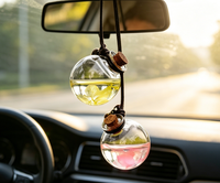 Pendentif Purificateur d'Air Moderne en Verre pour Voiture, Diffuseur de Parfum 8ml à Évaporation Naturelle, Design Portable, Longue Durée, pour Tableau de Bord