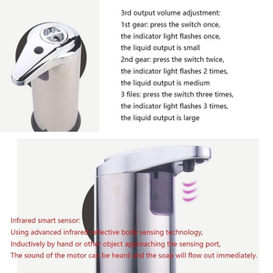 Dispensador de Jabón Automático Sin Contacto, Dispensador de Jabón Líquido con Sensor de Manos Libres para Baño y Cocina - Product Image 6