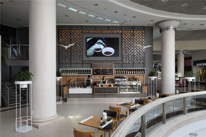 Ice Cream Bar Truy Cập Tùy Chỉnh Tủ Đông Sữa Chua Hiển Thị Nội Cafe Bar Trạm Thời Trang Kính Showcase Cà Phê Kiosk Cửa Hàng Trung Tâm Mua Sắm - Product Image 3