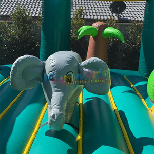 Giant outdoor kids party bounce <b>house</b> with slide combo jumping castle <b>inflatable</b> elephant playground - Product Image 4