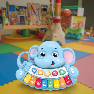 Elephant Piano Toy for <strong>Toddlers</strong> - 8 Key <strong>Keyboard</strong> with LED Lights, 4 Animal Sounds, and 5 Play Modes for Music Learning - Product Image 5