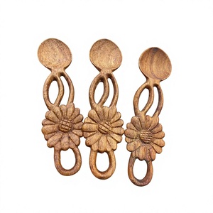 Natural Disposable Wooden Tea Spoons 10ml Capacity <b>Gold</b> Plated <b>Mirror</b> Polish Camping Cutlery Wholesale - Product Image 1