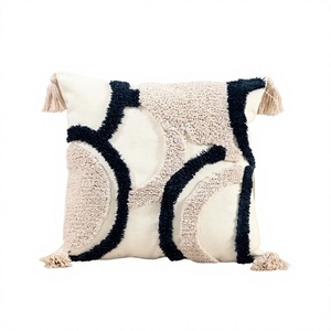 Custom Handmade Indian Cotton Luxury Woven Tufted <b>Sofa</b> Cushion <b>Cover</b> Household Pillow Cases Eco-Friendly Custom OEM Wholesale - Product Image 1