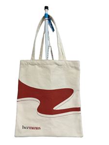 Medium Custom <b>Printed</b> Logo Heat Transfer Recyclable Cotton Canvas Shopping Tote Bag with Letter Pattern - Product Image 3