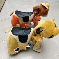 Grands animaux électriques à monnayeur pour enfants, modèles cheval et ours, pour centres commerciaux, animaux en peluche géants à roulettes