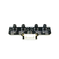 Modul sensor pelacak garis 4 arah untuk mobil pintar robot, sensor fotoelektrik, modul pelacak inframerah
