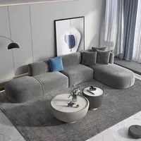 Muebles modernos para el hogar, sofá modular de tela de terciopelo de lujo, 3, 2 y 1 asientos, gran oferta