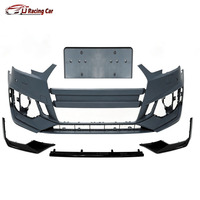Kit carrosserie complet pour Audi A4 B9, mise à niveau RS4 : pare-chocs avant, calandre, pare-chocs arrière, diffuseur arrière, embouts d'échappement, accessoires de style automobile