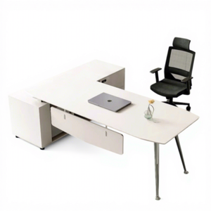 Juego de escritorio y silla de oficina moderno de lujo de gama alta con diseño modular personalizado para mesa de oficina de uso comercial - Product Image 6