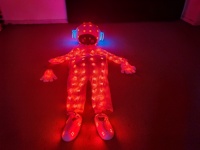 Traje Luminoso LED de Robot, Disfraz LED para Juego de Roles Espaciales, Traje LED de Colores para Discoteca, Disfraz LED para Bailarines, Actuaciones en Escenario