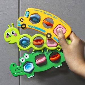 Juguete Sensorial Antiestrés con Forma de Cocodrilo, Oruga y Autobús Escolar, Juguete de Burbujas para Dedos, para Bebés, Niños y Adultos, Anti-Ansiedad - Product Image 2
