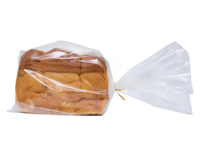 Sacs à pain en PP/PE, impression hélio, transparents, qualité alimentaire, thermoscellables, 8x4x18 pouces, 1 mil, avec attaches torsadées dorées