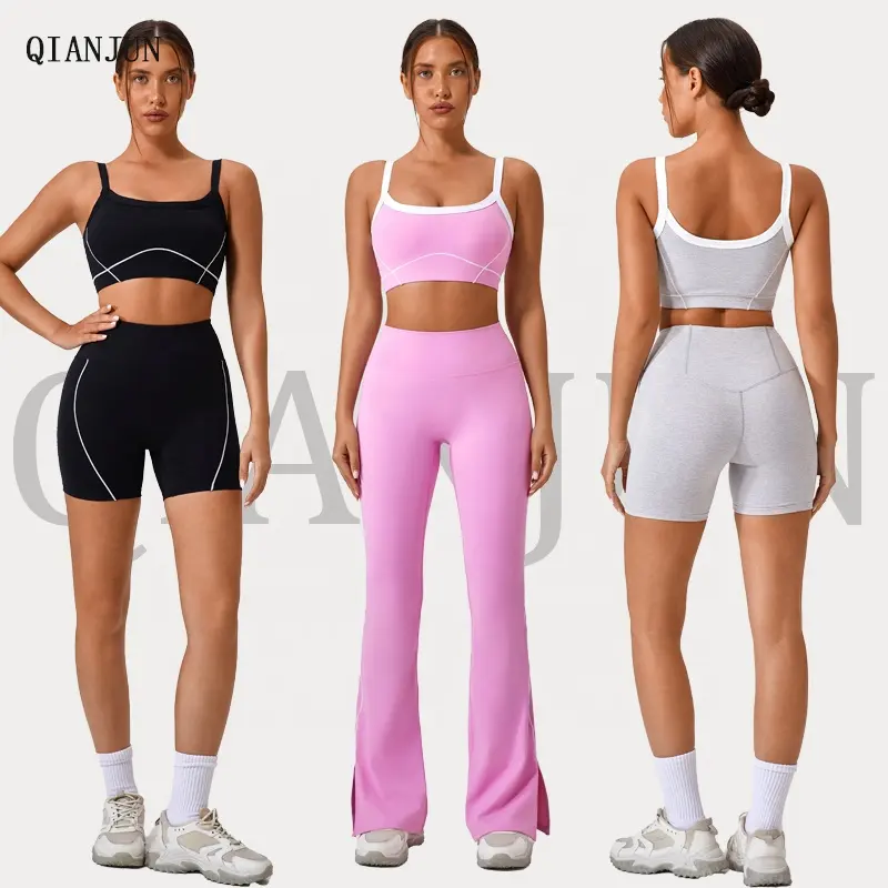 Deportes 3 piezas ropa sin costuras gimnasio Fitness Yoga ropa deportiva conjuntos mujeres ropa deportiva levantamiento de glúteos ropa de entrenamiento para mujeres