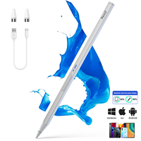 Stylet universel pour IPad/Lenovo/Huawei/Samsung/XES/BBK-Batterie 80H, sans Bluetooth, pour notes/étude/bureau (noir/blanc)