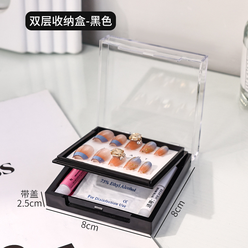 Transparent cover with black base