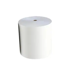 Rouleau de papier de tasse blanche enduite de PE pâte de bois vierge d'impression offset blanche simple imperméable de boisson