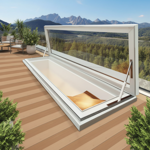 Ventana <span class=keywords><strong>de</strong></span> Techo Automática Eléctrica Personalizada, <span class=keywords><strong>de</strong></span> Aleación <span class=keywords><strong>de</strong></span> Aluminio, Impermeable e Insonorizada, con Control Remoto - Product Image 2