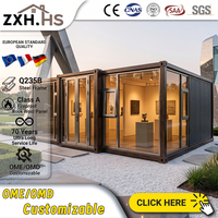 Grande Maison Préfabriquée Moderne Extensible en Conteneur de 20/40 pieds, Cuisine Préfabriquée, Habitation Portable, Casa, Rumah Container