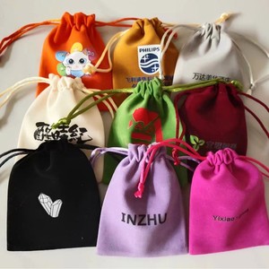 Bolsa de Terciopelo con Cordón, Bolsa de Franela para Regalo, Bolsa de Embalaje de Joyería Personalizada, Bolsa de Terciopelo con Logotipo Personalizado para Joyas - Product Image 3