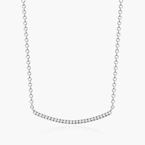 Collier fin en chaîne de style tennis, diamants en moissanite, argent massif 925, bijoux élégants, cadeau pour femmes, mode étincelante - Product Image 2