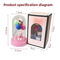 Cadeau pour la Journée des Enfants, ours en ballon macaron avec lumière LED, ornements pour l'anniversaire des petites amies