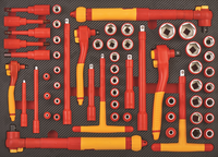 NOUVEAU 7 Tiroirs 198PCS Chariot à outils avec isolation VDE Set d'outils pour l'entretien des véhicules électriques Armoire à outils professionnelle en métal