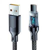 Nouveau support de téléphone multifonctionnel 2-en-1 avec câble USB-A à 30 broches, tête coudée, double C, conception tressée, charge rapide 60W 240W, support pliable