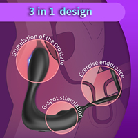 Doppel-Penisring Prostata-Massagegerät mit Doppelmotor und Kabelloser Fernbedienung, Analer Vibrator für Männer, P-Punkt-Stimulator, Erwachsenen-Sexspielzeug