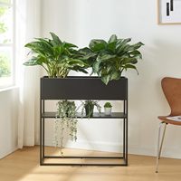 Support de fleur lit surélevé avec étagère planteur lit d'herbes enduit de poudre moderne écologique usage domestique en acier vente par correspondance emballage