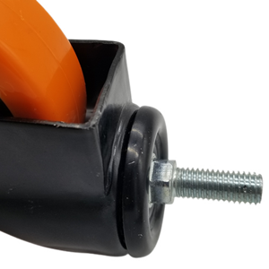 2025 tornillo Universal de alta calidad naranja medio PU <span class=keywords><strong>5</strong></span> pulgadas carrito Rueda de la compra - Product Image 5