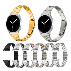 Correa de Reloj NEXVOGUE de Acero Inoxidable Plateado de 20 mm con Cierre Desplegable de Tres Cuentas para Reloj 8/8, Más Vendida - Product Image 3